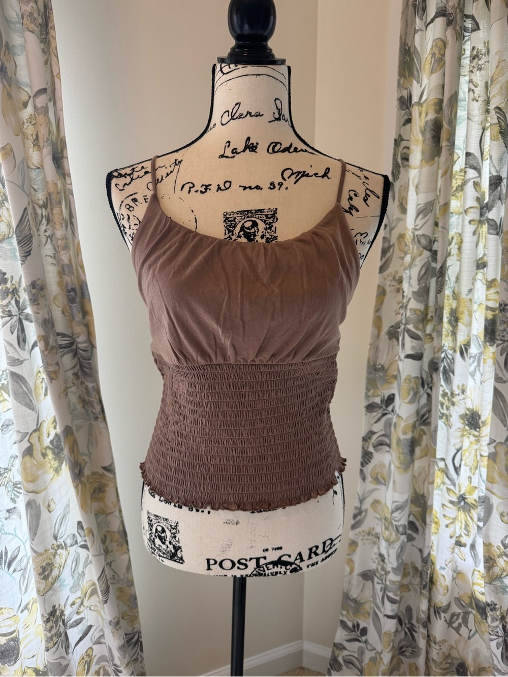 abercrombie kids Brown Smocked Waist Camisole